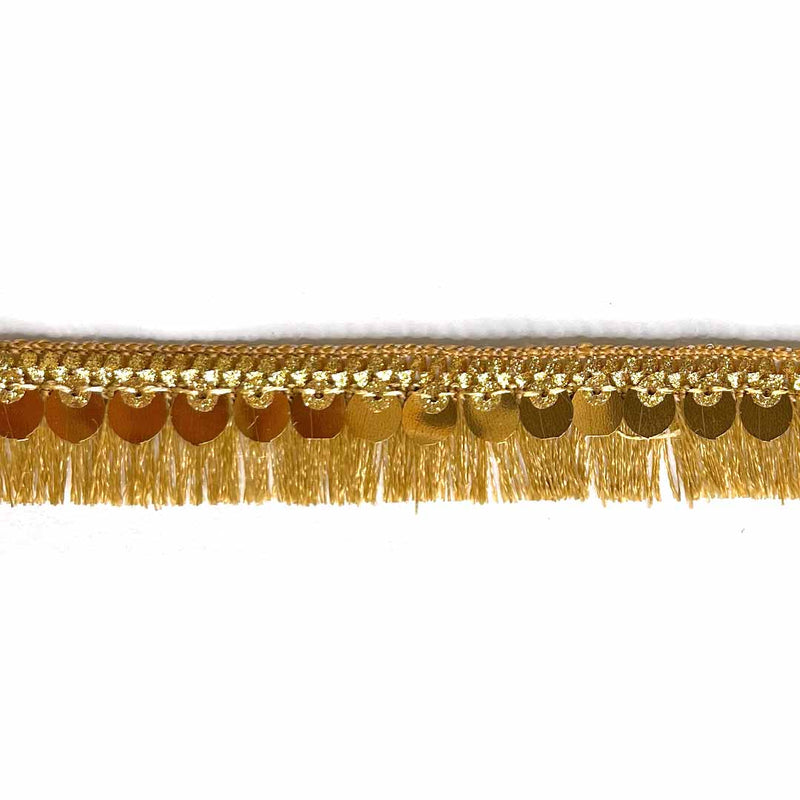 Golden Zari Tassel Fringe Sequence Lace & Border - ( 9mtr ) | Golden Zari Tassels Fringe Sequence lace | Lace & Border | Adikala Craft Store | Art Craft | Decoration | Laces Collection | Border Collection | Craft Making