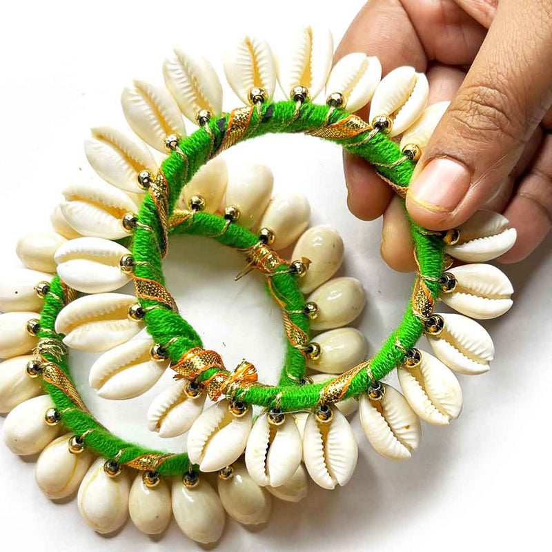 Pair of Handmade shell Bangles Gota work,women bangles – PencilboxShopUSA