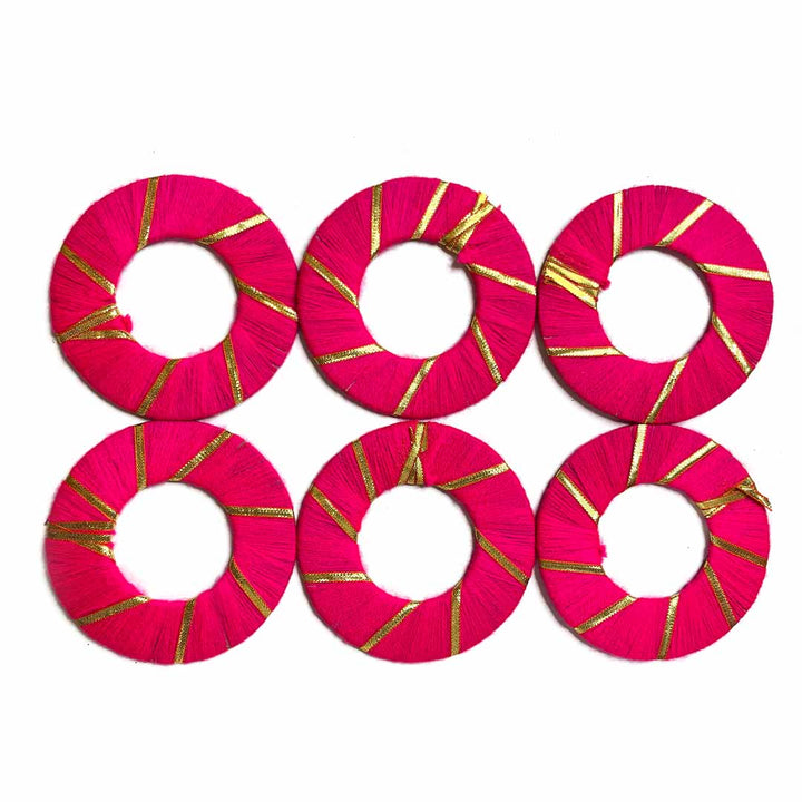 4 Inches Rani Pink Round Plate Pack Of 6