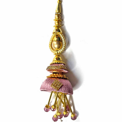 Light Pink Silk Thread Cone | cone With Glass Pipe | pipe Ethenic Work | latkan | hanging Set of 2 | Ethenic Work | Art Craft | Decoration Craft | indian Home | Decoration | Project Making | online Art | Design | Beautiful | Adikala | Adikala Craft Store