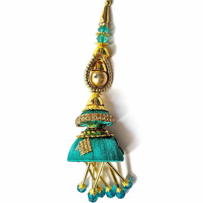 Teal Green Silk Thread Cone | cone With Glass Pipe | pipe Ethenic Work | latkan | hanging Set of 2 | Ethenic Work | Art Craft | Decoration Craft | indian Home | Decoration | Project Making | online Art | Design | Beautiful | Adikala | Adikala Craft Stor