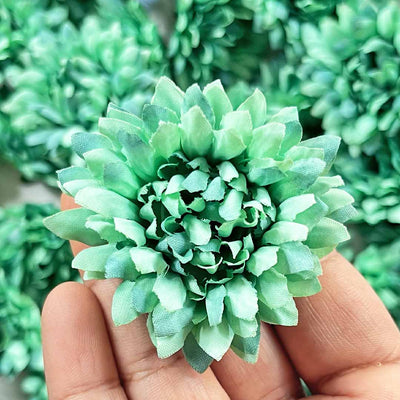 Green Color Dahlia | Dahlia Flower | Pack Of 10 (6cm) | Art Craft | Decoration Craft | indian Home | Decoration | Project Making | online Art | Design | Beautiful | Adikala | Adikala Craft Store