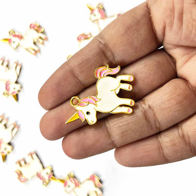 Pink Color Unicorn | Unicorn Top Whole | Metal Charms Set Of 6 | Set Of 6 | Blue Color | Art Craft | Decoration Craft | indian Home | Decoration | Project Making | online Art | Design | Beautiful | Adikala | Adikala Craft Store