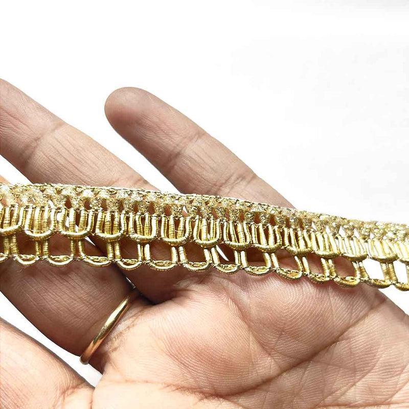 Golden Zari Weaving Lace & Border - ( 9mtr ) |  Golden Zari Weaving Lace & Border |  Golden Zari  |  Weaving Lace & Border |  Adikala Craft Store | Art Craft | Decoration | Laces Collection | Border Collection | Craft Making