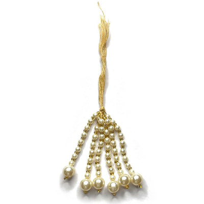 Cream Color Big Beads Tassel Pack of 5 | beads tassels | tassels