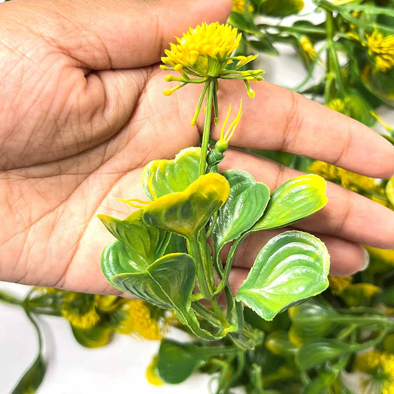 Green With Yellow Color Big Size Leaf | Yellow Leaf | Leaf With Flower | Flower Pack of 25 | Natural | Wedding Decoration | Leaf | Flower Bunch | Color Green | Art Craft | Decoration Craft | indian Home | Decoration | Project Making | online Art | Design | Beautiful | Adikala | Adikala Craft Store