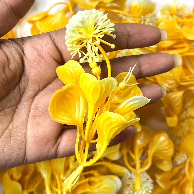 Yellow Color Big Size Leaf With Flower Pack Of 25 | yellow Color Big Size Leaf | Leaf With Flower | Flower Pack of 25 | Big Size leaf | Wedding Decoration | Art Craft | Decoration Craft | indian Home | Decoration | Project Making | online Art  | Design | Beautiful | Adikala | Adikala Craft Store