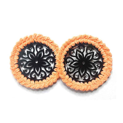 Peach Soft Yarn Hand Weaved Acrylic Coaster Set of 4