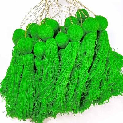 Green Color Woolen tassels | Woolen Tassels | tassels | Pack of 5 | Art Craft | Decoration Craft | indian Home | Decoration | Project Making | online Art | Design | Beautiful | Adikala | Adikala Craft Store