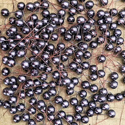 Dark Grey Color Berries Stem Filler Pack Of 50