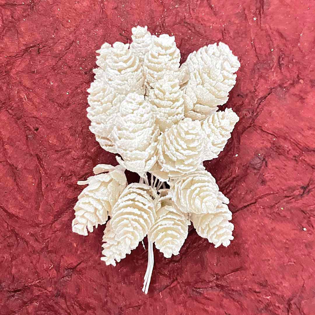 Cream Color Pine Filler Pack Of 2 Bunch (12 stems) | Cream Color | Pine Filler | Cream Color Pine Filler | Pack of Bunch | Craft Shop | Art Craft | Online craft | Adikala Craft Store