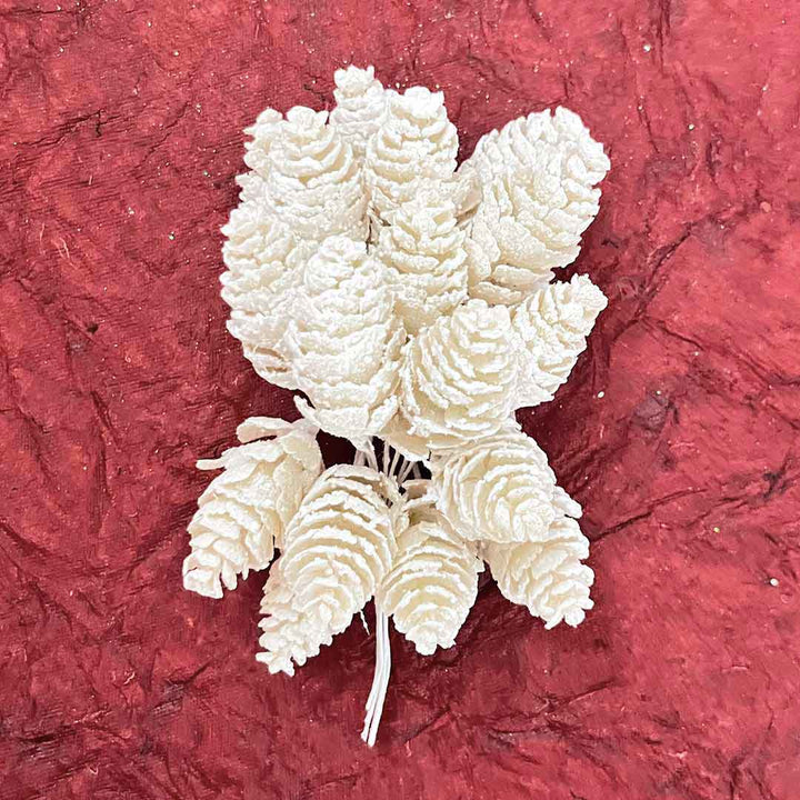 Cream Color Pine Filler Pack Of 2 Bunch (12 stems) | Cream Color | Pine Filler | Cream Color Pine Filler | Pack of Bunch | Craft Shop | Art Craft | Online craft | Adikala Craft Store