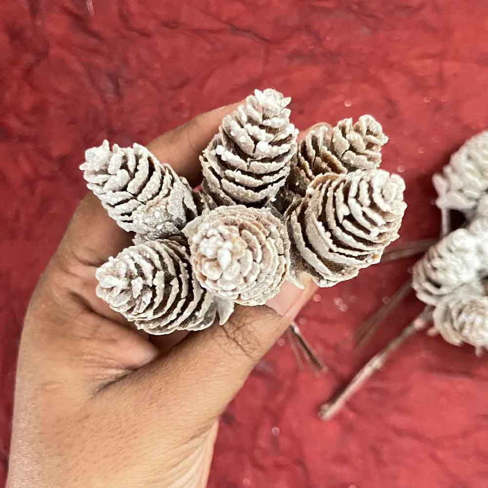 Brown Color Pine Filler Pack Of 2 Bunch (12 stems) | Brown Color | Pine Filler | Pack of 2 | Bunch | Craft Store | Online Craft | Art craft | craft Online | Adikala Craft Store