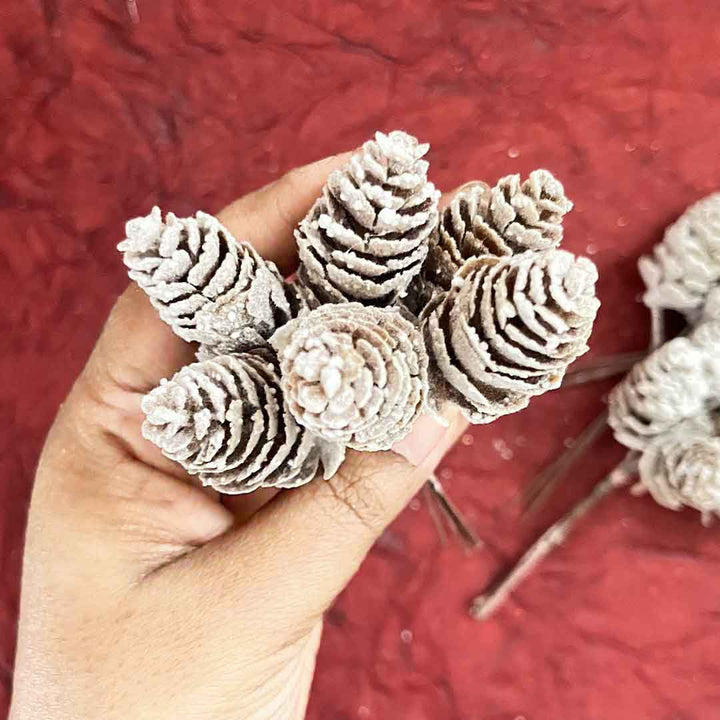 Brown Color Pine Filler Pack Of 2 Bunch (12 stems) | Brown Color | Pine Filler | Pack of 2 | Bunch | Craft Store | Online Craft | Art craft | craft Online | Adikala Craft Store
