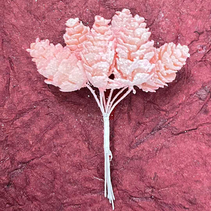 Pink Color Pine Filler Pack Of 2 Bunch (12 stems) | Pink Color | Filler Pack of Bunch | 12 stems | Craft Store | Art Craft | Adikala Craft Store | Online Craft