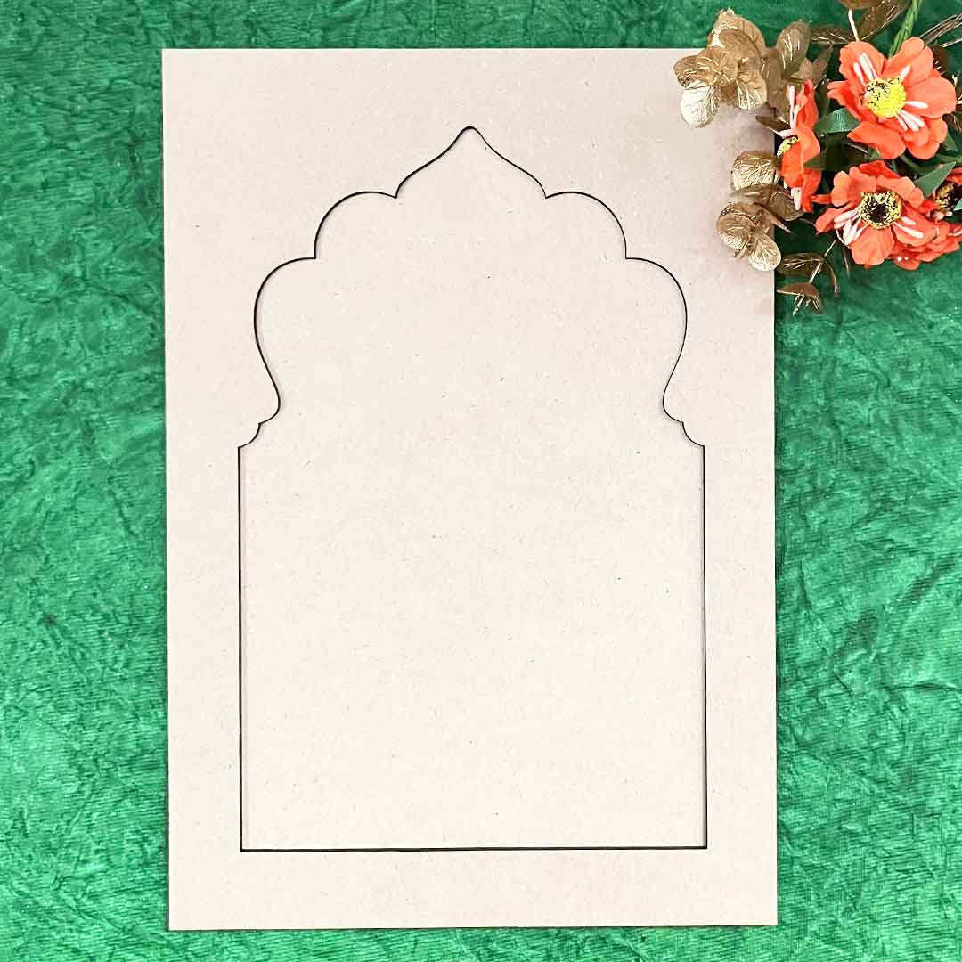 Jharokha Mdf Cutout for DIY Art And Craft, Wall Hanging Decorations, Festival Gift, Wedding 13.inch | Jharokha | MDF Cutouts | DIY Art And Craft | Wall Hanging | Home Decoration | Gift | Festivals | Wedding | 13.inches | Art Craft | Adikala