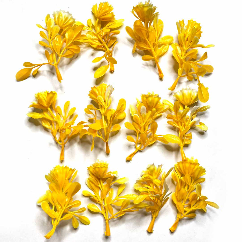 yellow Color Leaf Bunch Set Of 25 | Yellow Color Leaf Bunch | Leaf Bunch | Leaf | Yellow Color | Craft Shop | Art Craft | Decoration Essentials | Wedding Decoration | Adikala Craft Store