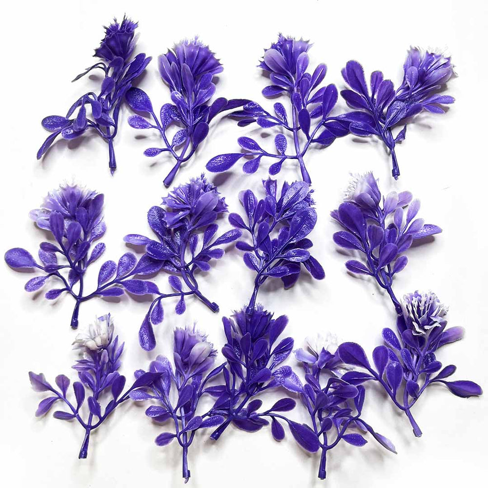 Purple Color Leaf Bunch (1) Set Of 25 | Purple Color Leaf Bunch | Leaf Bunch | Leaf | Purple Color | Craft Shop | Art Craft | Decoration Essentials | Wedding Decoration | Adikala Craft Store