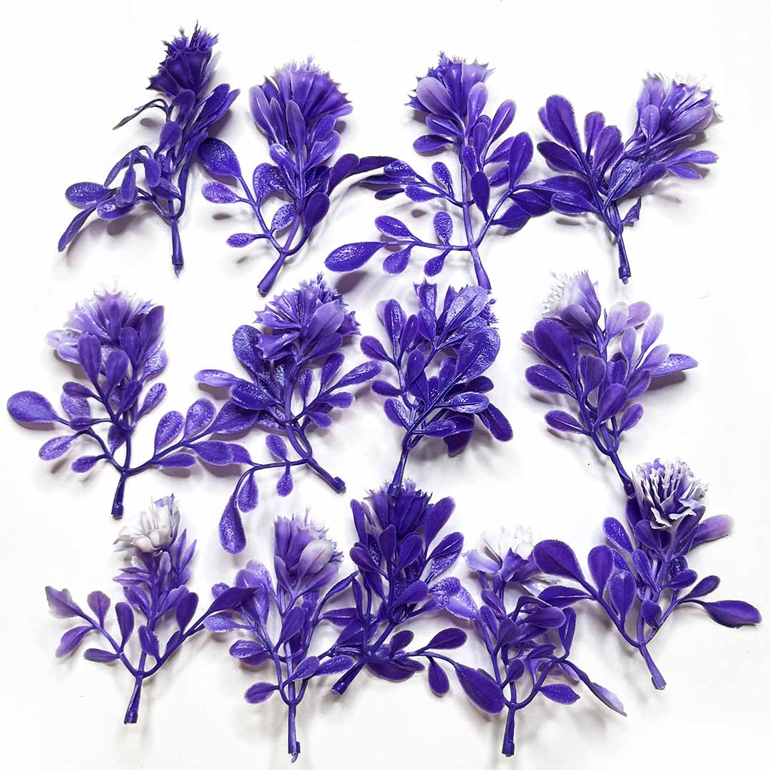 Purple Color Leaf Bunch (1) Set Of 25 | Purple Color Leaf Bunch | Leaf Bunch | Leaf | Purple Color | Craft Shop | Art Craft | Decoration Essentials | Wedding Decoration | Adikala Craft Store