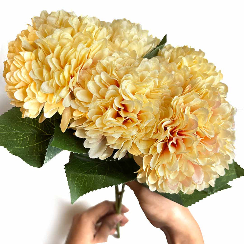 Artificial Peach Chrysanthemum Flowers | Peach Chrysanthemum | Flowers with Stick | Chrysanthemum | Artificial Flowers | Craft | Shadi | Wedding Decoration | Decoration Essemtials | Art Craft | Craft | Online Art | Indian Art | Adikala Craft Store