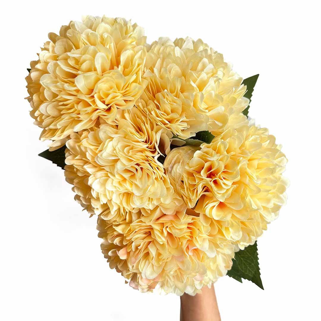 Artificial Peach Chrysanthemum Flowers | Peach Chrysanthemum | Flowers with Stick | Chrysanthemum | Artificial Flowers | Craft | Shadi | Wedding Decoration | Decoration Essemtials | Art Craft | Craft | Online Art | Indian Art | Adikala Craft Store