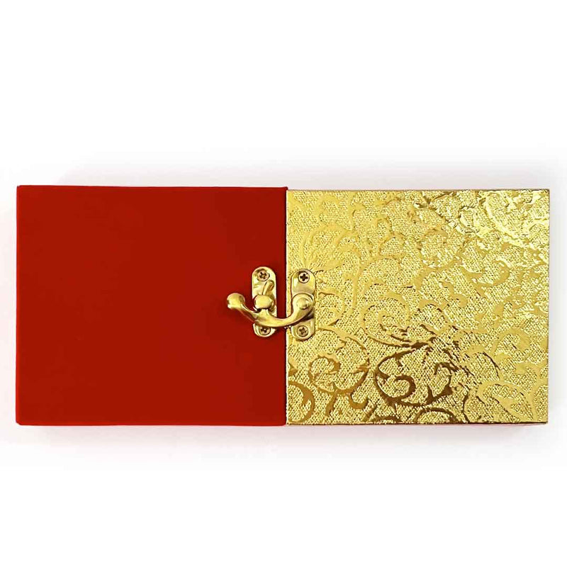 Red & Golden Color Cash Box For Wedding Favors