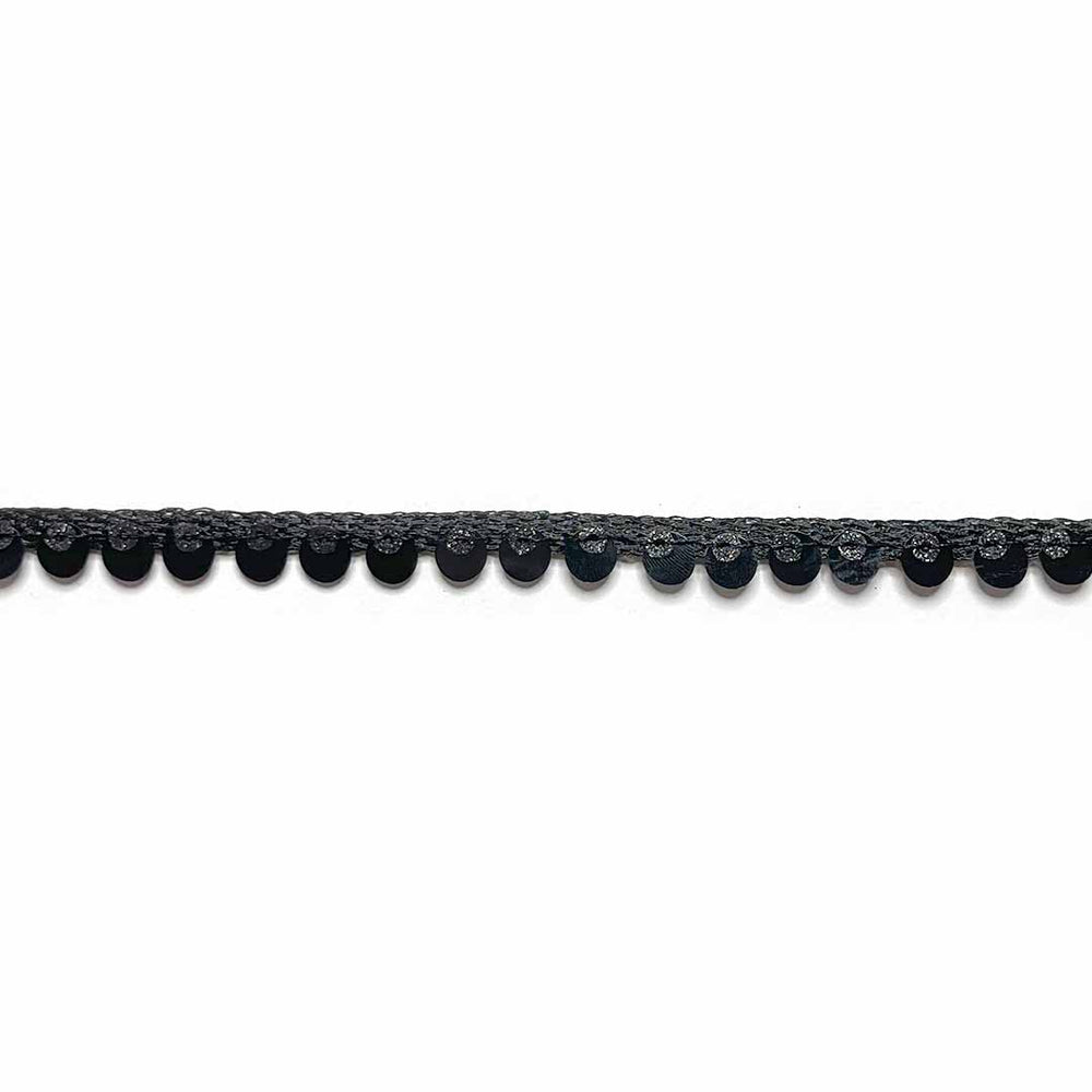 Black Color Sequence Lace Border | Black Color Sequence | lace Border | 9 meter | Art Craft | Craft Store | Craft | Art Making | Project Making | Online Art Craft | Indian Art Craft | Indian Craft | Handmade | decoration Essentials | Adikala Craft Store
