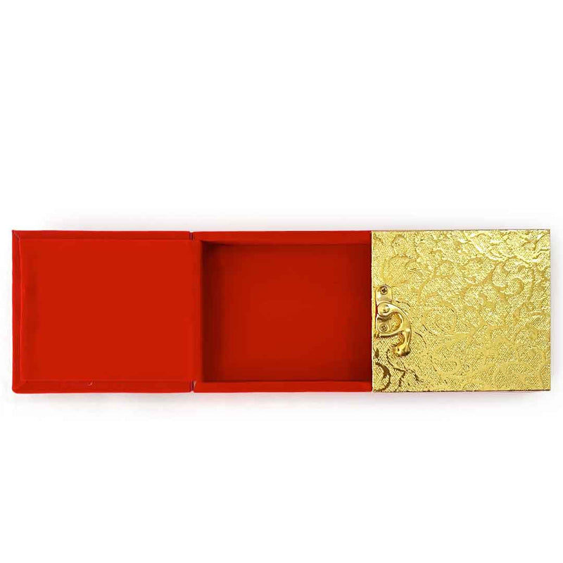 Red & Golden Color Cash Box For Wedding Favors