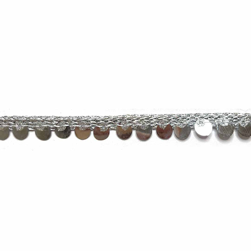 Silver Color | Sequence Lace Border | Silver | Color Sequence Lace | 9 Meter | Art Craft | Craft Store | Craft | Art Making | Project Making | Online Art Craft | Indian Art Craft | Indian Craft | Handmade | decoration Essentials | Adikala Craft Store