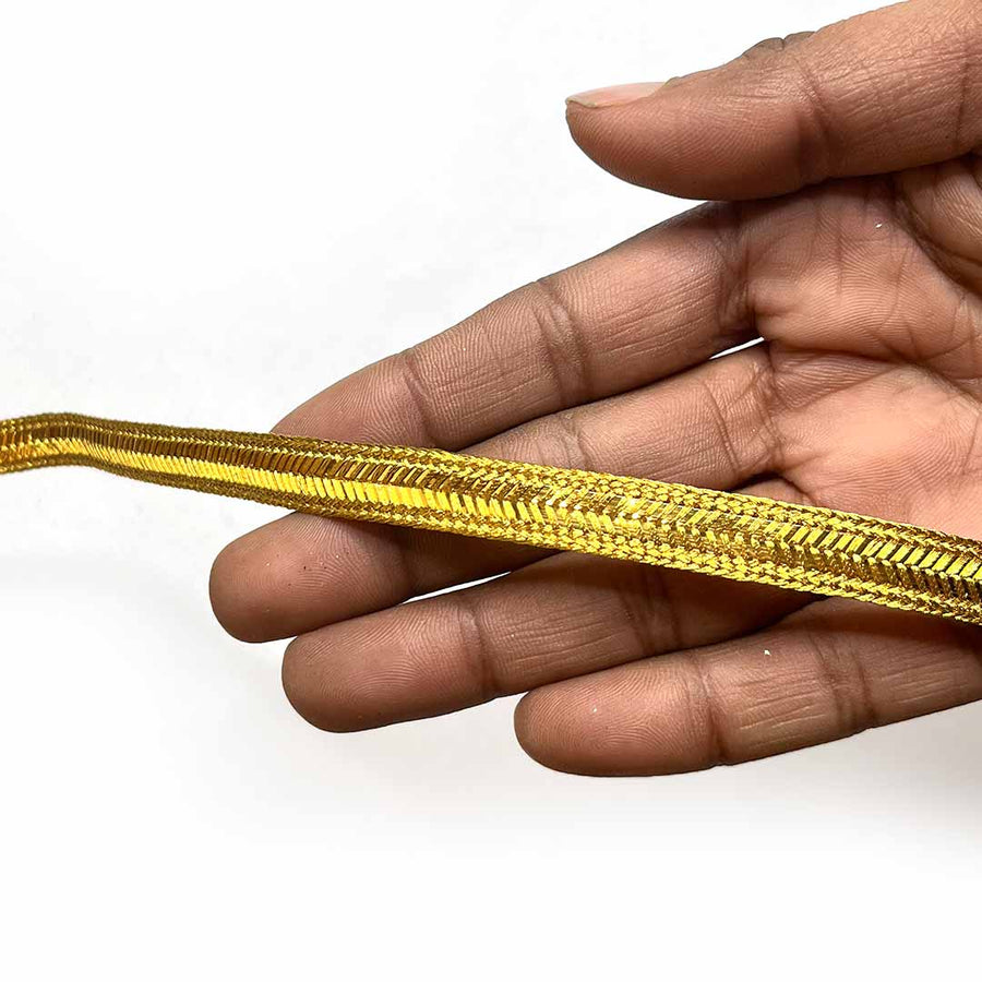 Gold Color Braided Lace | Color Gold Lace | Braided lace | Silver Lace | Craft | Art Craft | Decoration | Indian Tradition | Laces | Borders | Adikala craft Store