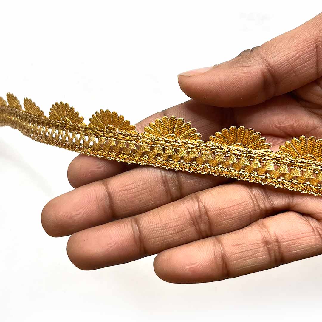 Golden lace design sale
