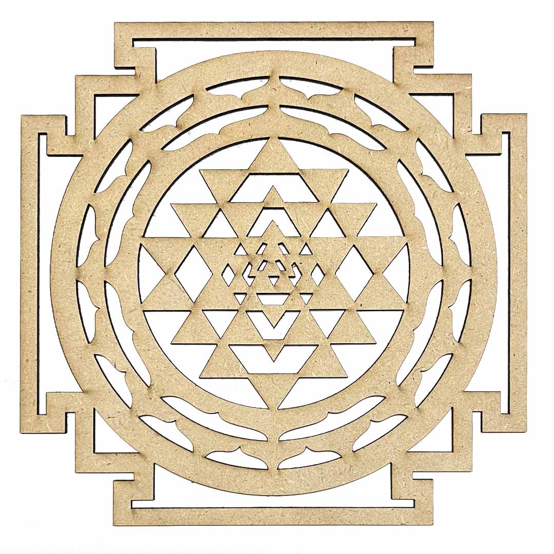 Shri Yantra Design MDF Cutout Base for DIY | Shri Yantra | MDF cutouts | Product | Art Craft  | Craft Shop | Cutout base | Adikala Craft Store Adikala