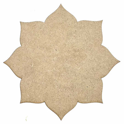 Om with Lotus Flower Design MDF Cutout Base for DIY