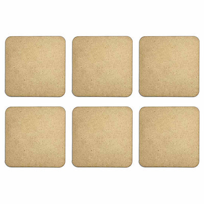 Square Base with Round Edges Mdf Base Set of 6  |  Square Base |  Round Edges Mdf Base |  Set of 6 |  Round Edges Mdf Base Set of 6 