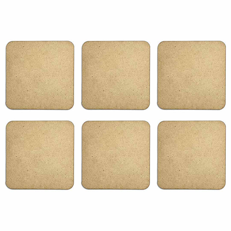 Square Base with Round Edges Mdf Base Set of 6  |  Square Base |  Round Edges Mdf Base |  Set of 6 |  Round Edges Mdf Base Set of 6 