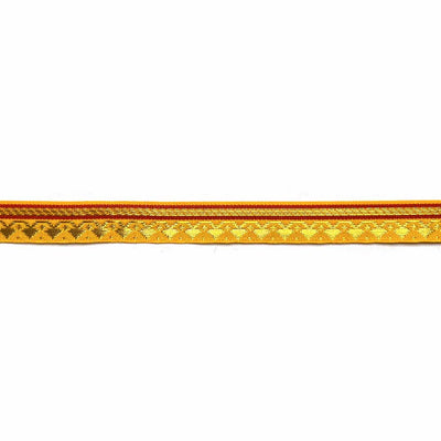 Yellow & Golden Zari Color Weaving Border 3-In-One - ( 5 mtr ) | Yellow laces | Golden Zari Laces | Zari | Golden Color | Weaving Border | Craft Shop | Art Craft | Decoration Essentials | Home Decor | India | Handmade | Sharee | Adikala Craft Store