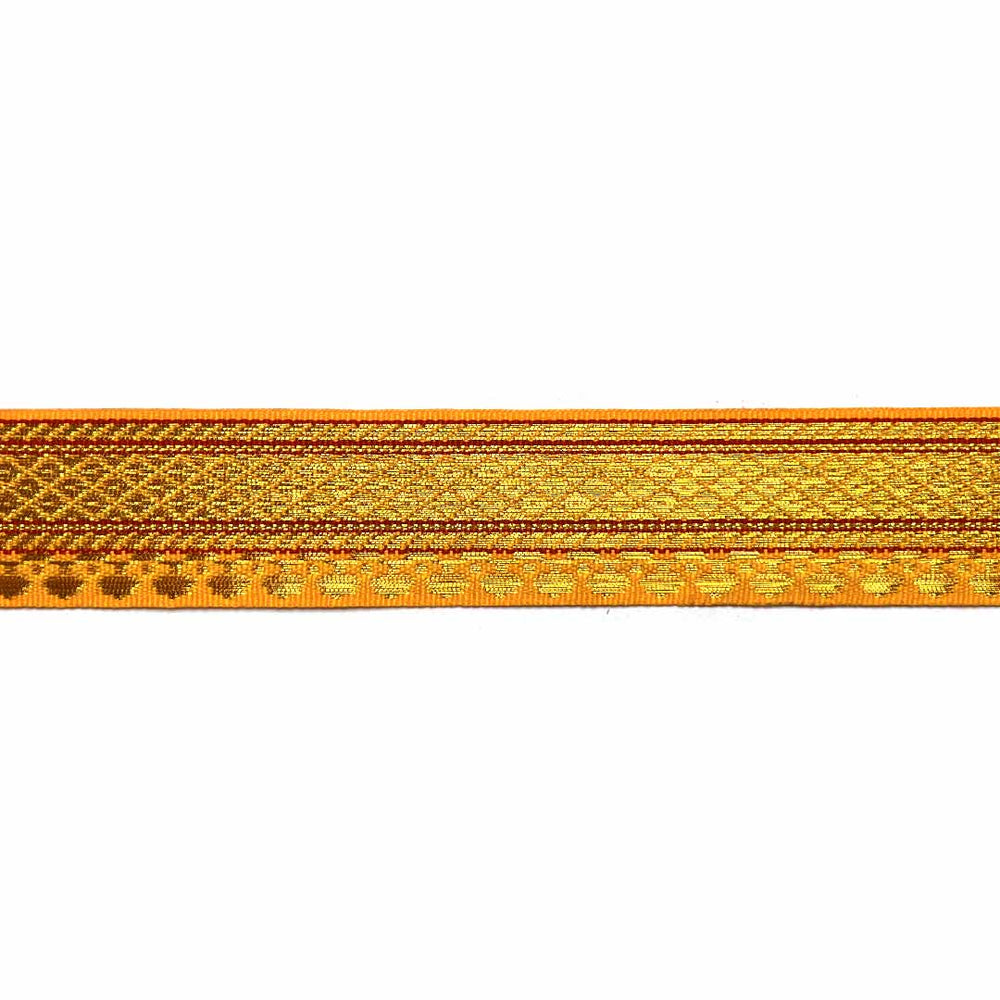 Yellow & Golden Zari Color Weaving Border (.1inch) ( 5 mtr ) | Yellow laces | Golden Zari Laces | Zari | Golden Color | Weaving Border | Craft Shop | Art Craft | Decoration Essentials | Home Decor | India | Handmade | Sharee | Adikala Craft Store