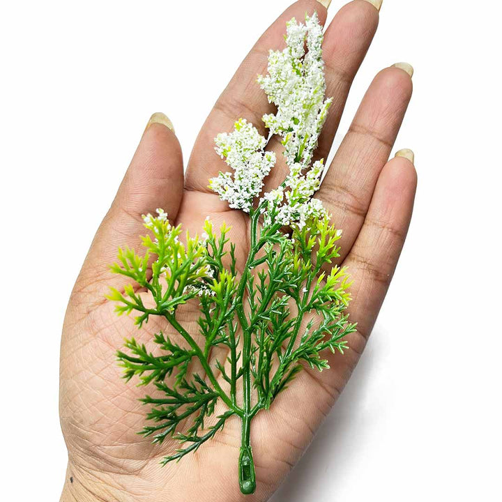 Green Fern Leaves With White Edges Set Of 12 | Green Fern Leaves | White Edges Set of 12 | Green Fern Leaves | White Edges | Art Craft | Adikala Craft Store | Craft Store Online | Adikala | Leaves Fern | Decoration | Home Decoration | Indian Homes | Festivals