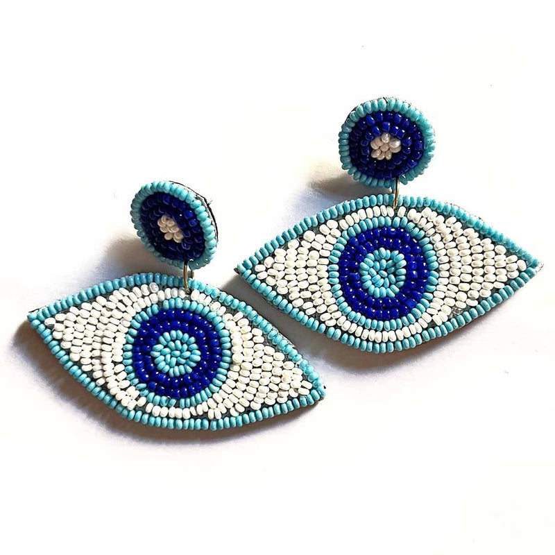 Evil Eye Earrings | Evileye Earrings | Earrings | Evileye | Art Craft | Craft Store | Craft | Art Making | Project Making | Online Art Craft | Indian Art Craft | Indian Craft | Handmade | decoration Essentials | Adikala Craft Store