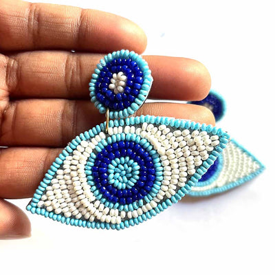 Evil Eye Earrings | Evileye Earrings | Earrings  | Evileye | Art Craft | Craft Store | Craft | Art Making | Project Making | Online Art Craft | Indian Art Craft | Indian Craft | Handmade | decoration Essentials | Adikala Craft Store