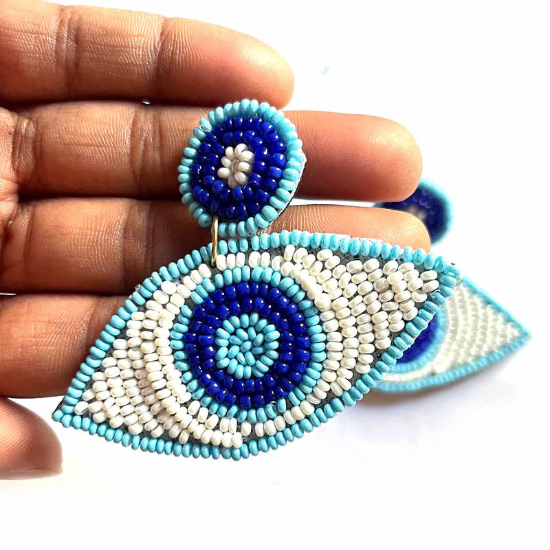 Evil Eye Earrings | Evileye Earrings | Earrings  | Evileye | Art Craft | Craft Store | Craft | Art Making | Project Making | Online Art Craft | Indian Art Craft | Indian Craft | Handmade | decoration Essentials | Adikala Craft Store