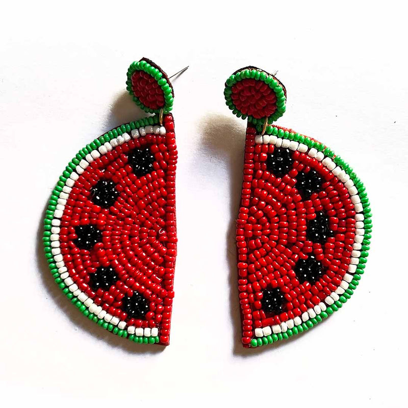 Watermelon Slice Earrings | Watermelon Earrings | Slice earrings | Earrings | Art Craft | Craft Store | Craft | Art Making | Project Making | Online Art Craft | Indian Art Craft | Indian Craft | Handmade | decoration Essentials | Adikala Craft Store