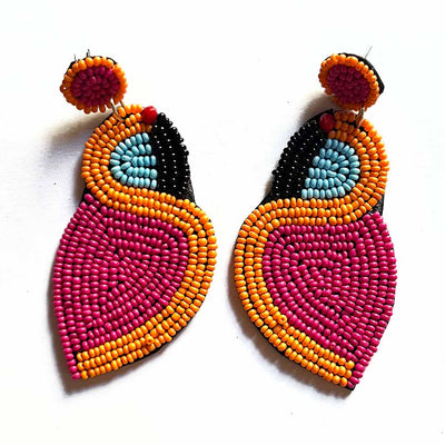 Colorful Swan Shape Earrings | Colorful swan Shape Earrings | Swan | Earrings | Art Craft | Craft Store | Craft | Art Making | Project Making | Online Art Craft | Indian Art Craft | Indian Craft | Handmade | decoration Essentials | Adikala Craft Store