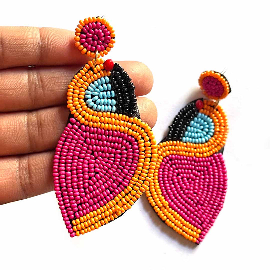 Colorful Swan Shape Earrings | Colorful swan Shape Earrings | Swan | Earrings | Art Craft | Craft Store | Craft | Art Making | Project Making | Online Art Craft | Indian Art Craft | Indian Craft | Handmade | decoration Essentials | Adikala Craft Store