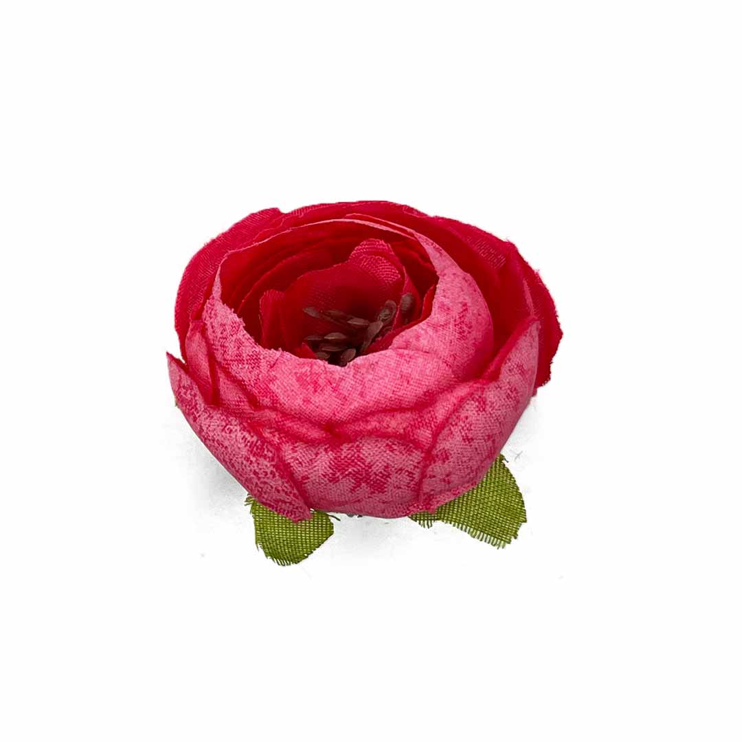 Pink Peony Buds Pack of 25 (1.5" Inches) Fake Fabric Head Rose Flowers for Home, Gift, Christmas,Valentine, Mandir Pooja Table, Cake Decor, Bouquet Making Decoration