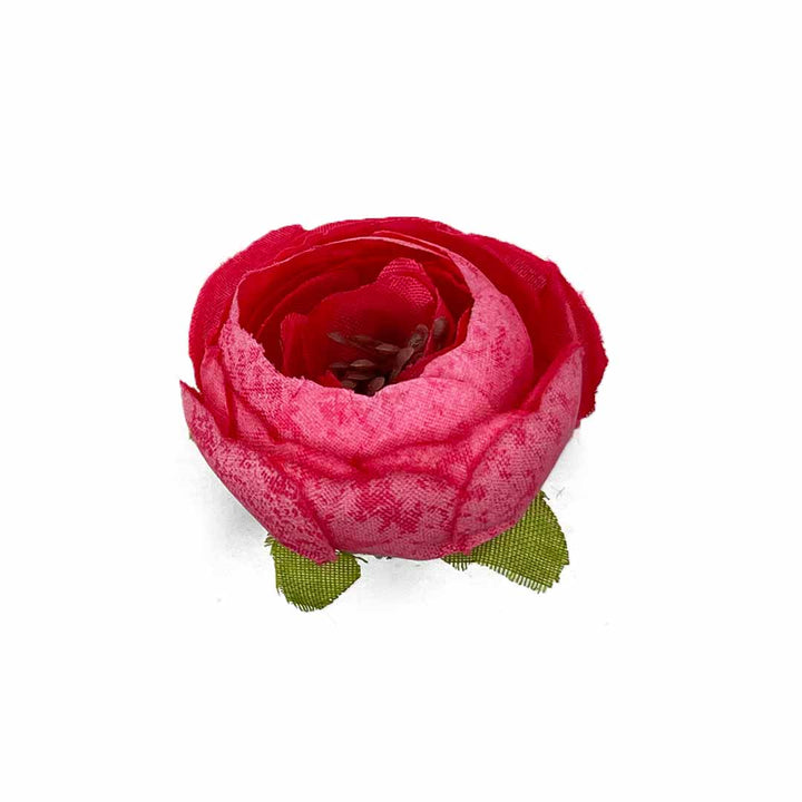 Pink Peony Buds Pack of 25 (1.5" Inches) Fake Fabric Head Rose Flowers for Home, Gift, Christmas,Valentine, Mandir Pooja Table, Cake Decor, Bouquet Making Decoration