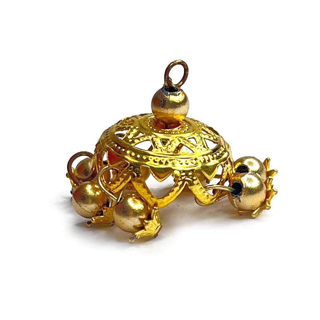 Golden Color Acrylic Beads | Beads jhumka | Jhumka set of 10 | Golden Colour Jhumka | Art Craft | Decoration Craft | indian Home | Decoration | Project Making | online Art | Design | Beautiful | Adikala | Adikala Craft Store