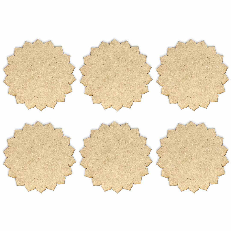 Star II Mdf Base Set of 6 | Star Mdf | MDf Cutouts | Base Set Of 6 | Adikala  Craft Store | Adikala | Art Craft