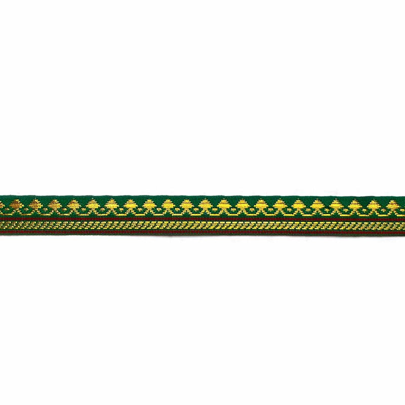 Green & Golden Zari Color Weaving Border 3-In-One - ( 5 mtr ) | Green laces | Golden Zari Laces | Zari | Golden Color | Weaving Border | Craft Shop | Art Craft | Decoration Essentials | Home Decor | India | Handmade | Sharee | Adikala Craft Store