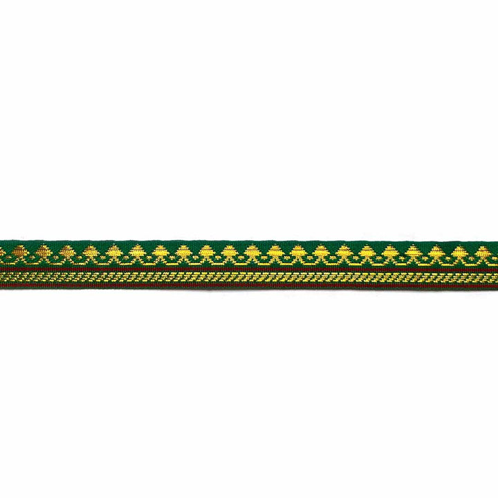Green & Golden Zari Color Weaving Border | Green | Golden Za ri Color Weaving Border | Art Craft | Craft Store | Craft | Art Making | Project Making | Online Art Craft | Indian Art Craft | Indian Craft | Handmade | decoration Essentials | Adikala Craft Store